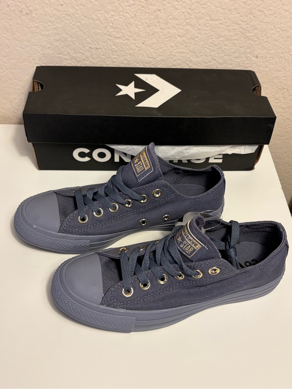 NEW Converse CTAS OX Light Carbon Gold Canvas Sneakers 559941F US5.5/36